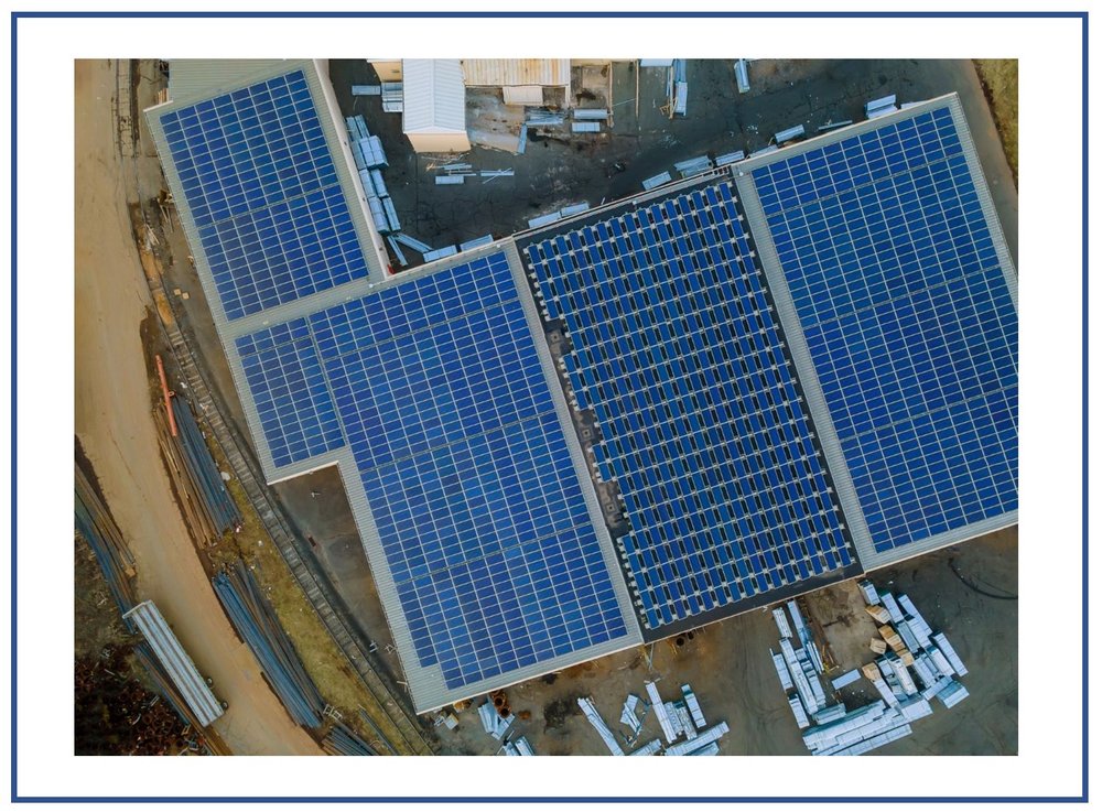 Commercial solar panel installation in South California